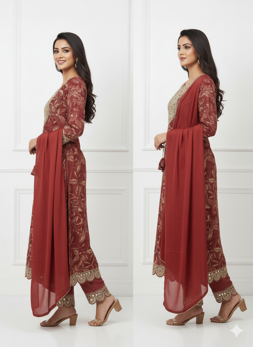 Ethnic Premium Annarkali Heavy work Suit for Women