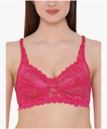 Exclusive True Curve Embroidered Pop Colours Net fabric Bra For Women