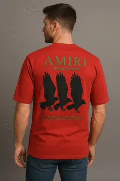 Amiri Red round Neck Tshirt